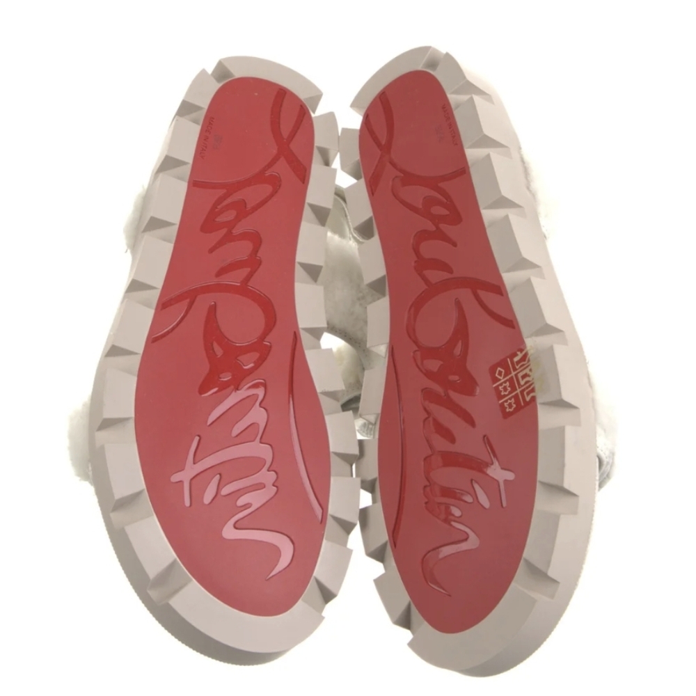 Christian Louboutin Shearling Slingback Sandals